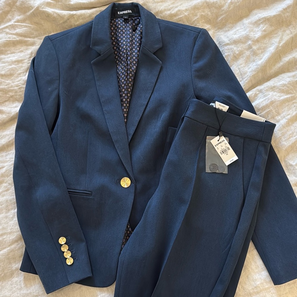 Blue Express Pant Suit in New Condition